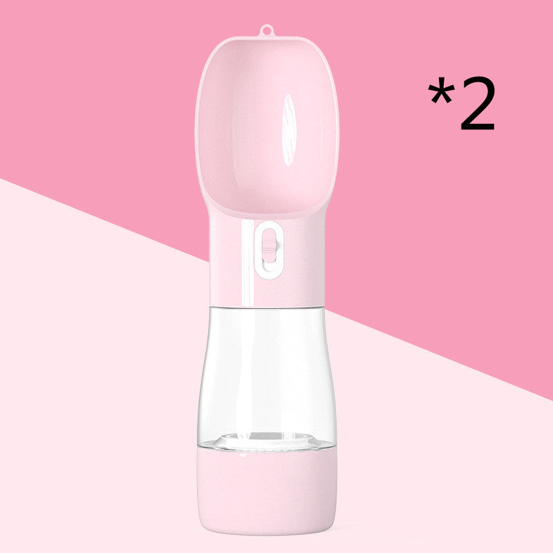 Portable Dog & Cat Water Bottle with Food Container