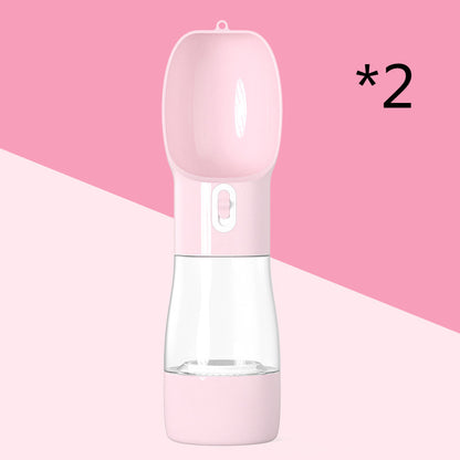 Portable Dog & Cat Water Bottle with Food Container