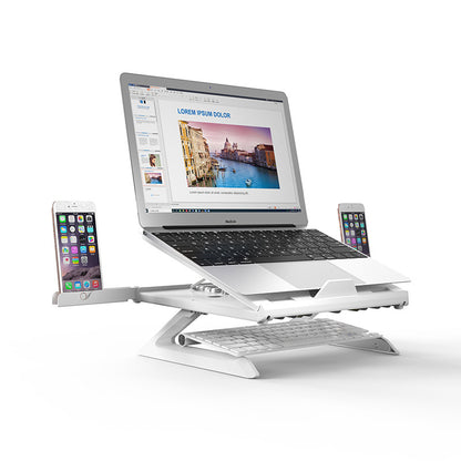 Adjustable Aluminum Laptop Stand with Phone Holder