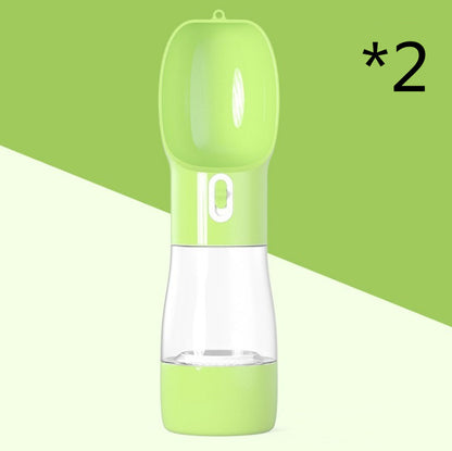 Portable Dog & Cat Water Bottle with Food Container