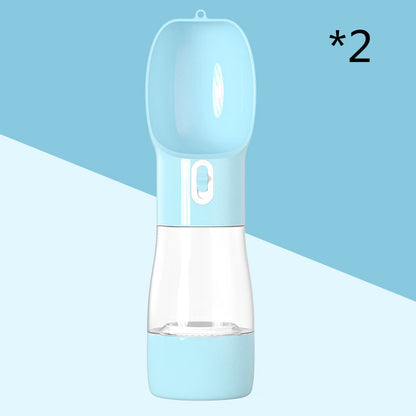 Portable Dog & Cat Water Bottle with Food Container