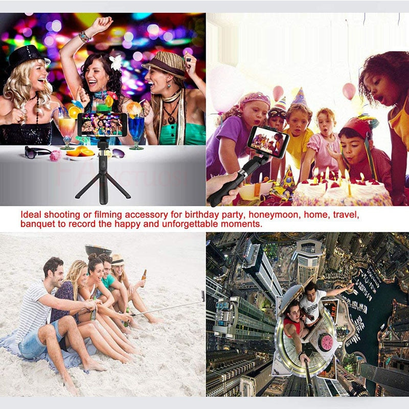 Bluetooth Selfie Stick Tripod for 3.5–6.2" Phones