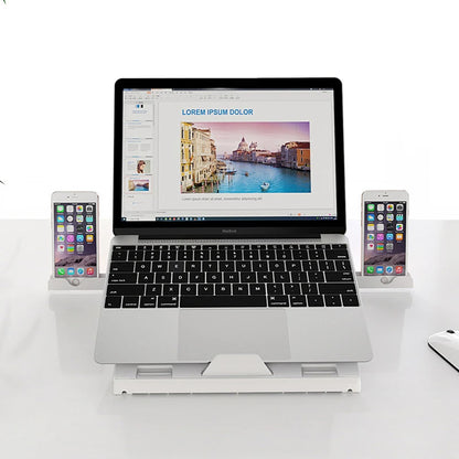 Adjustable Aluminum Laptop Stand with Phone Holder