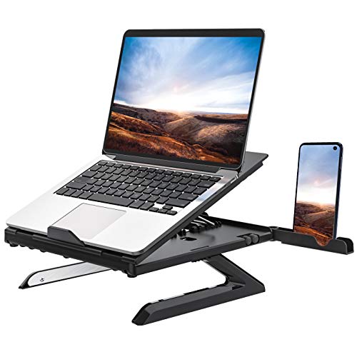 Adjustable Aluminum Laptop Stand with Phone Holder
