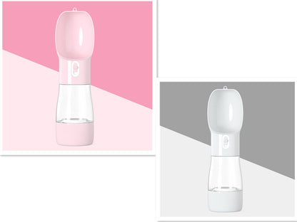 Portable Dog & Cat Water Bottle with Food Container