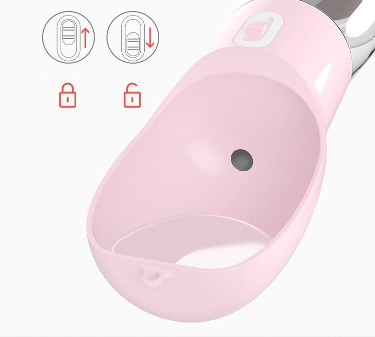 Portable Dog & Cat Water Bottle with Food Container