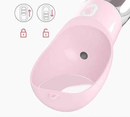 Portable Dog & Cat Water Bottle with Food Container