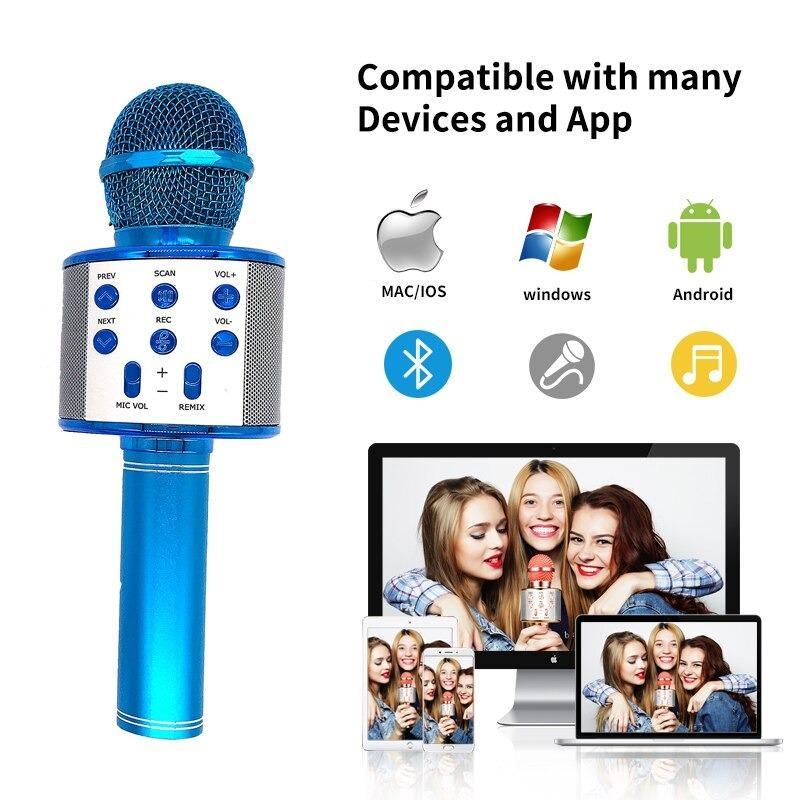 Portable Bluetooth Karaoke Microphone with Speaker