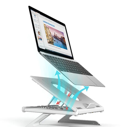 Adjustable Aluminum Laptop Stand with Phone Holder